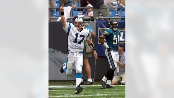 Delhomme's game-winning TD pass in his first game as a Panther.webp